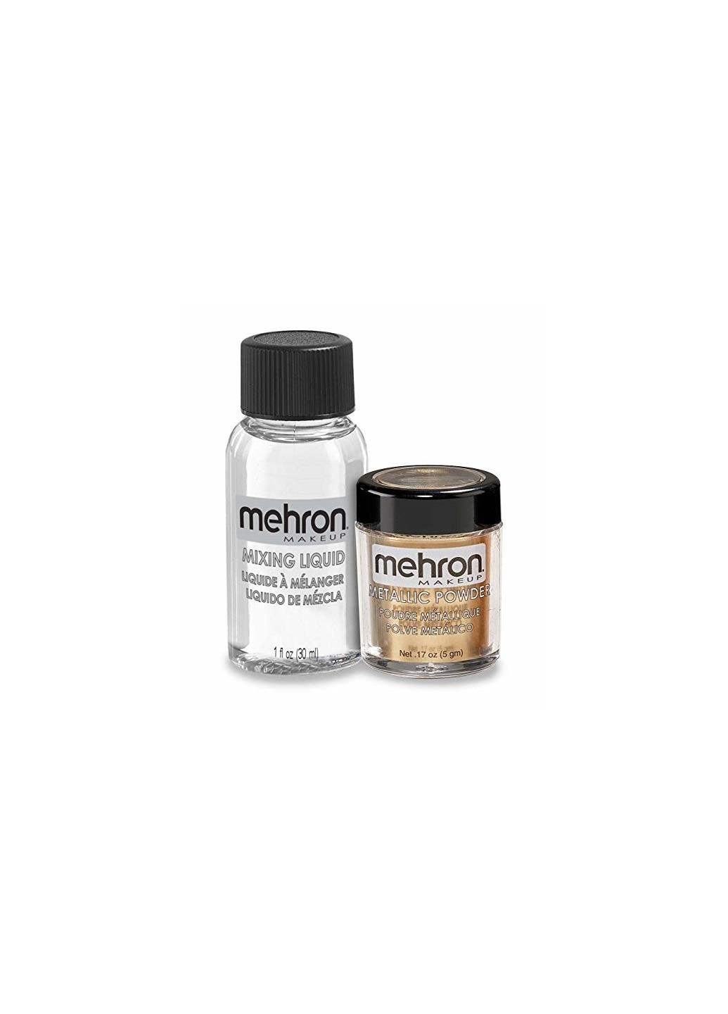 Металева пудра-порошок Metallic Powder (5 г) з рідиною для змішування Mixing Liquid (30 г), Gold (Золото) Mehron (205593346)
