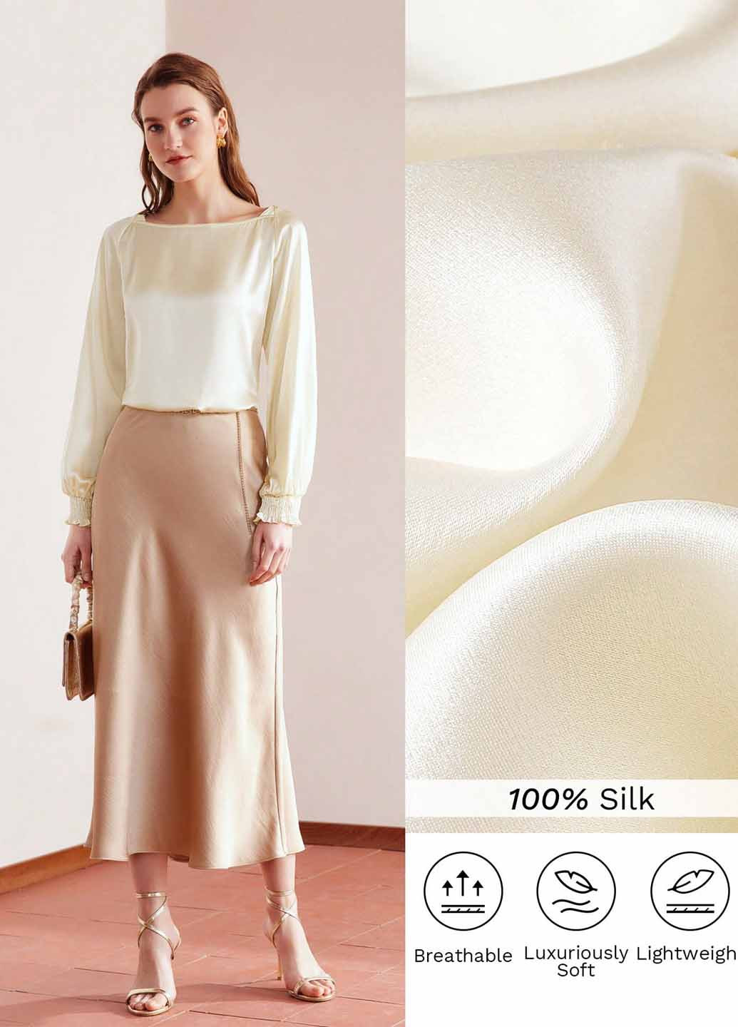 Кремова блуза SHEIN