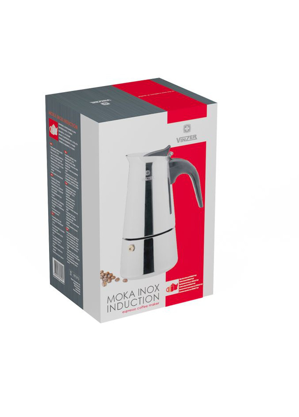 Кавоварка гейзерна Moka Inox Induction 9 чашок 55 мл (89393) Vinzer (254026041)