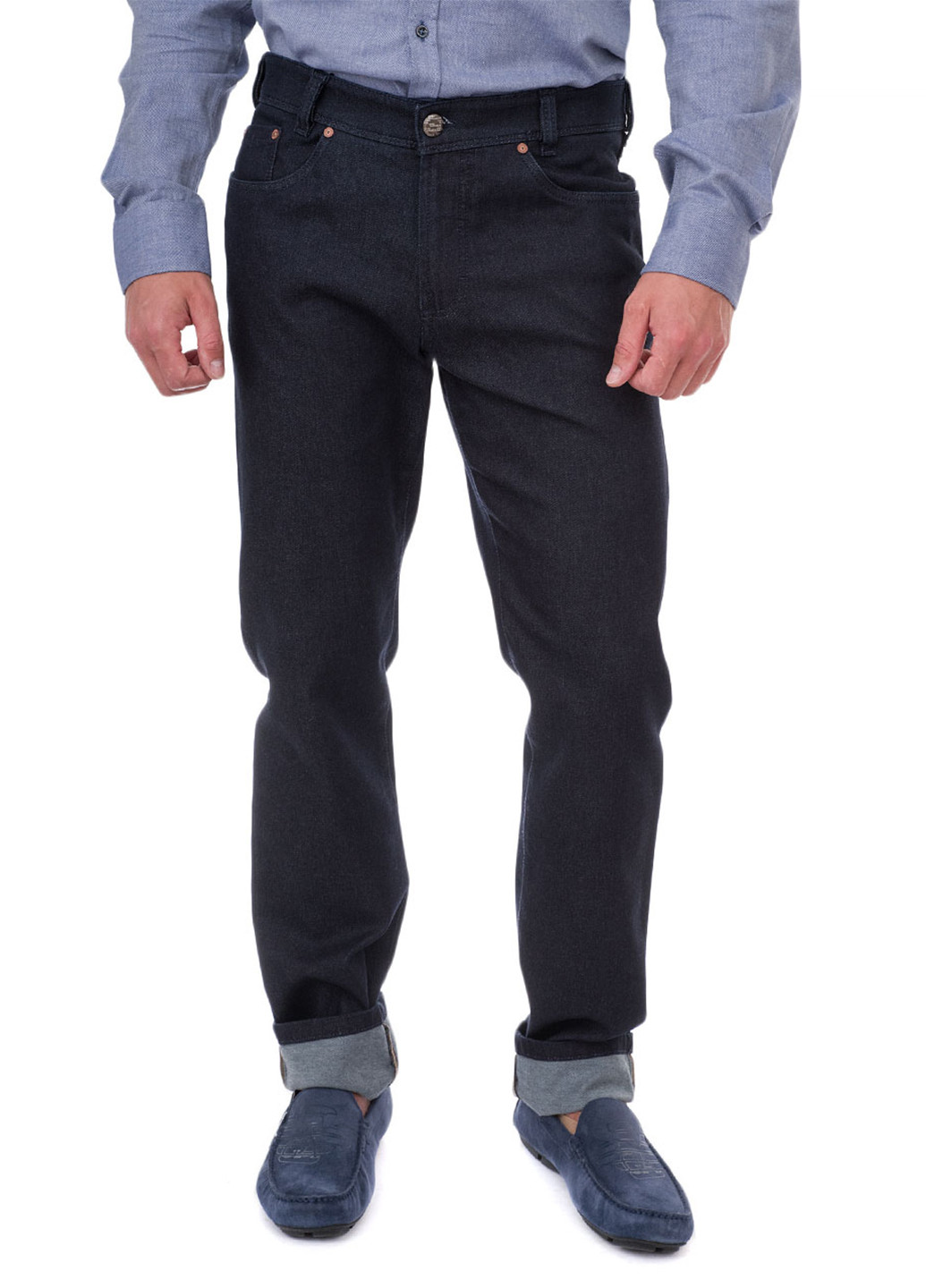 Черные демисезонные прямые джинсы Gardeur