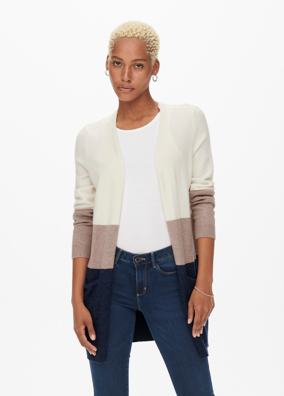 Коричневый зимний кардиган Only