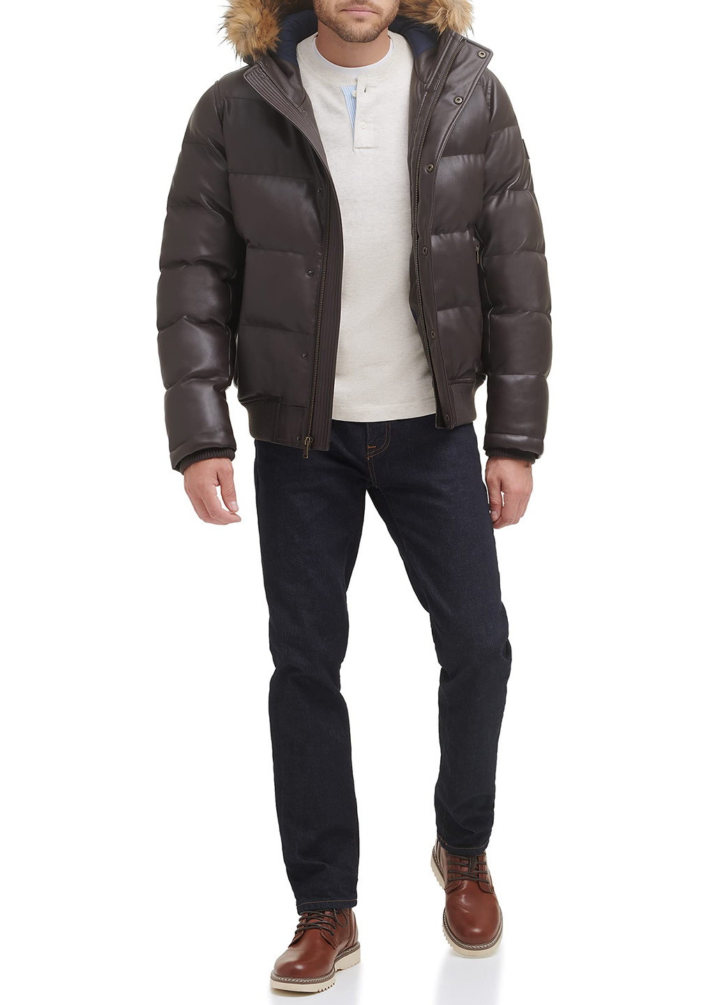 Коричнева демісезонна куртка Tommy Hilfiger