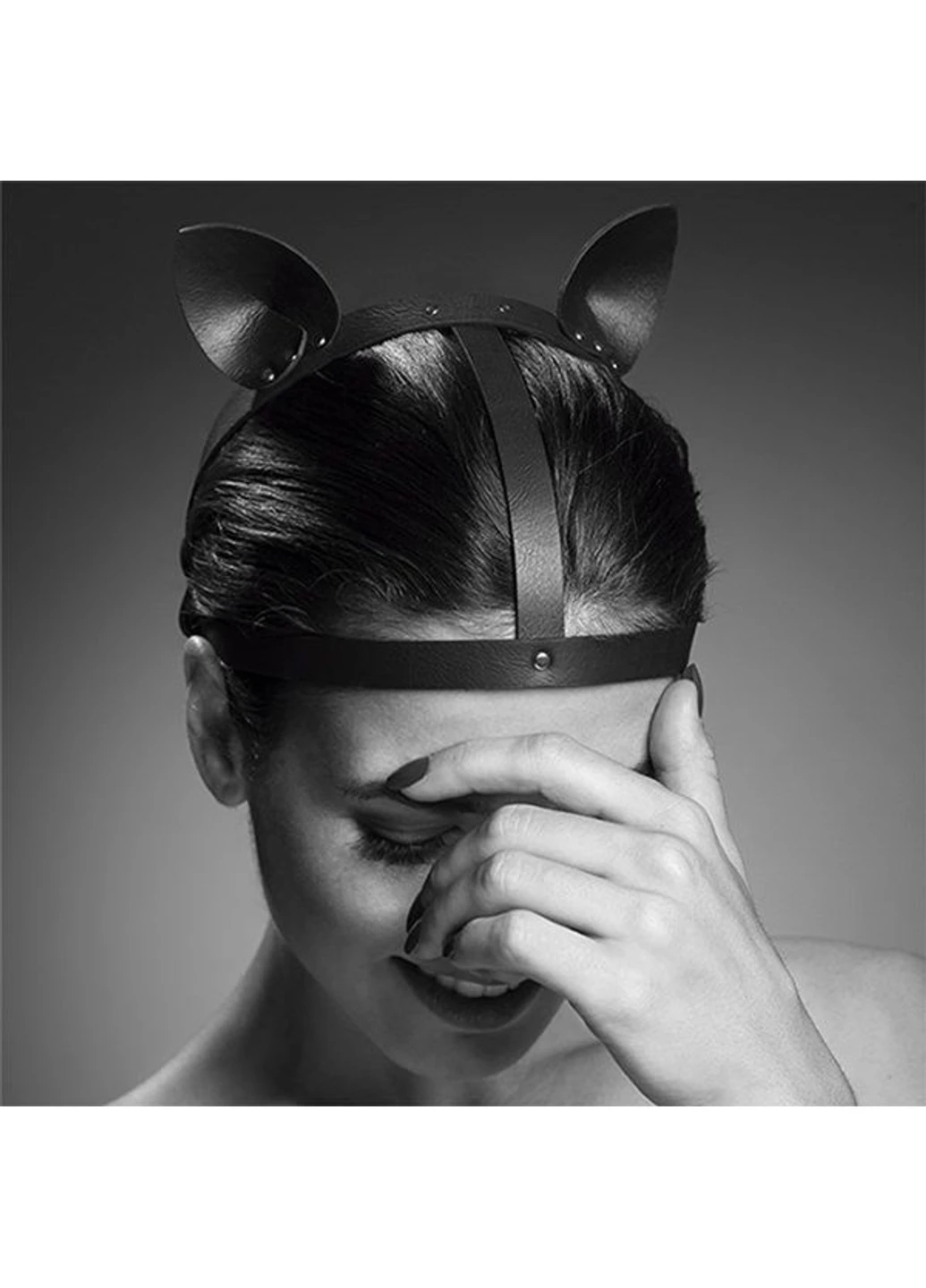 Маска кошечки MAZE - Cat Ears Headpiece Black, экокожа Bijoux Indiscrets (254734427)