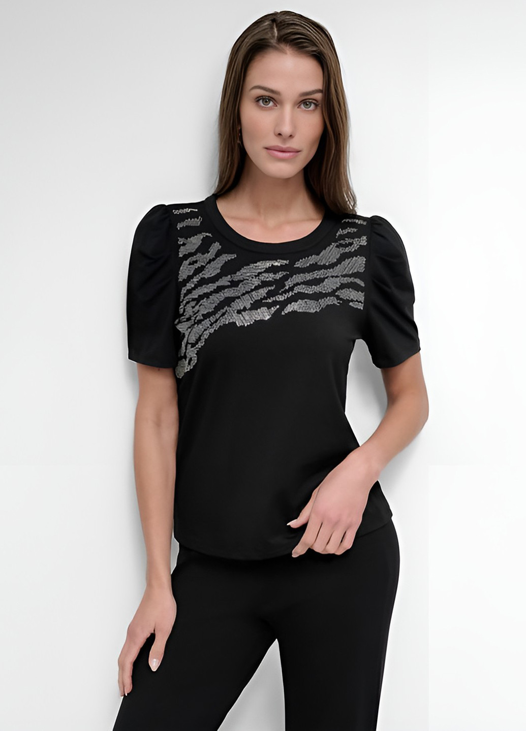 Чорна блуза DKNY