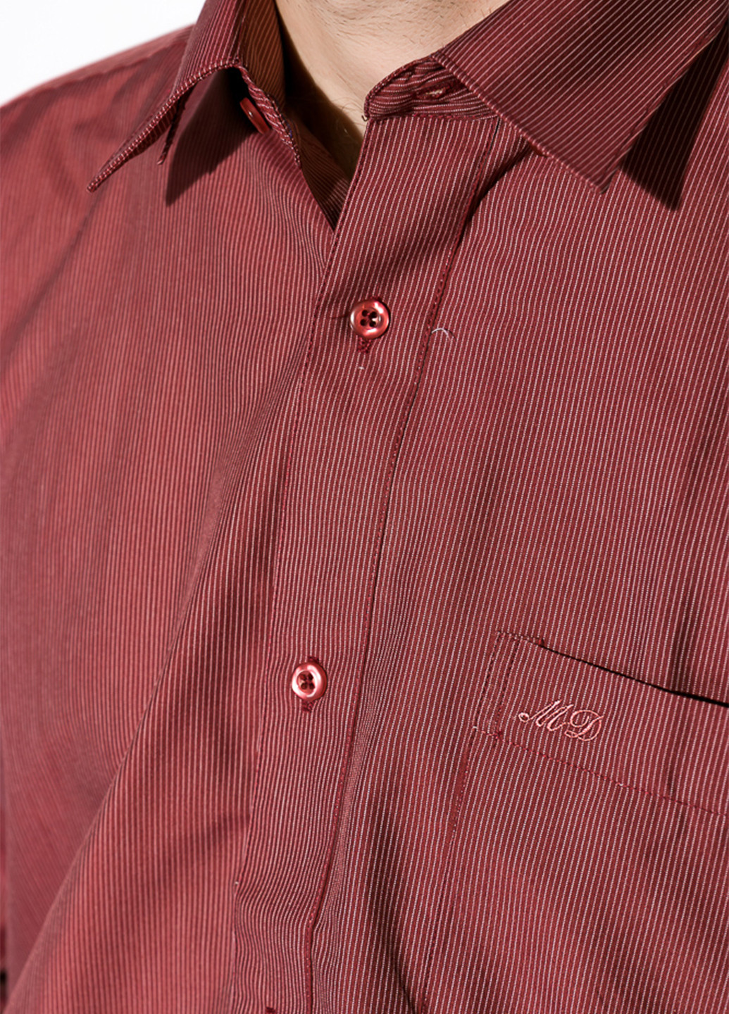 Бордовая кэжуал, классическая рубашка однотонная Time of Style