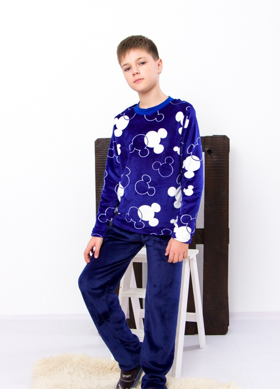 Синяя всесезон пижама подростковая для мальчика Носи своє 6079