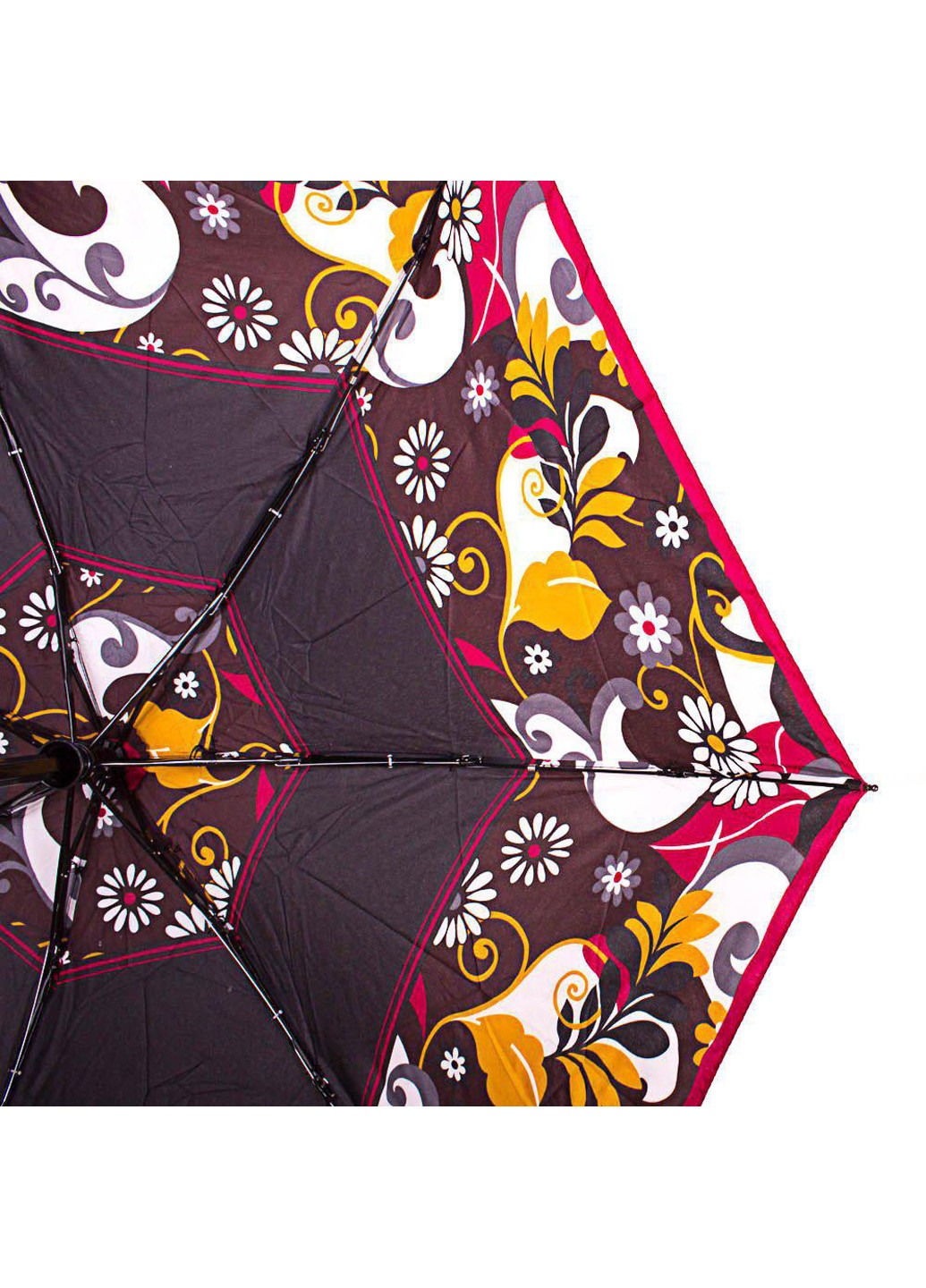 Чорна жіночий складаний парасолька повний автомат 93 см Airton (194321052)