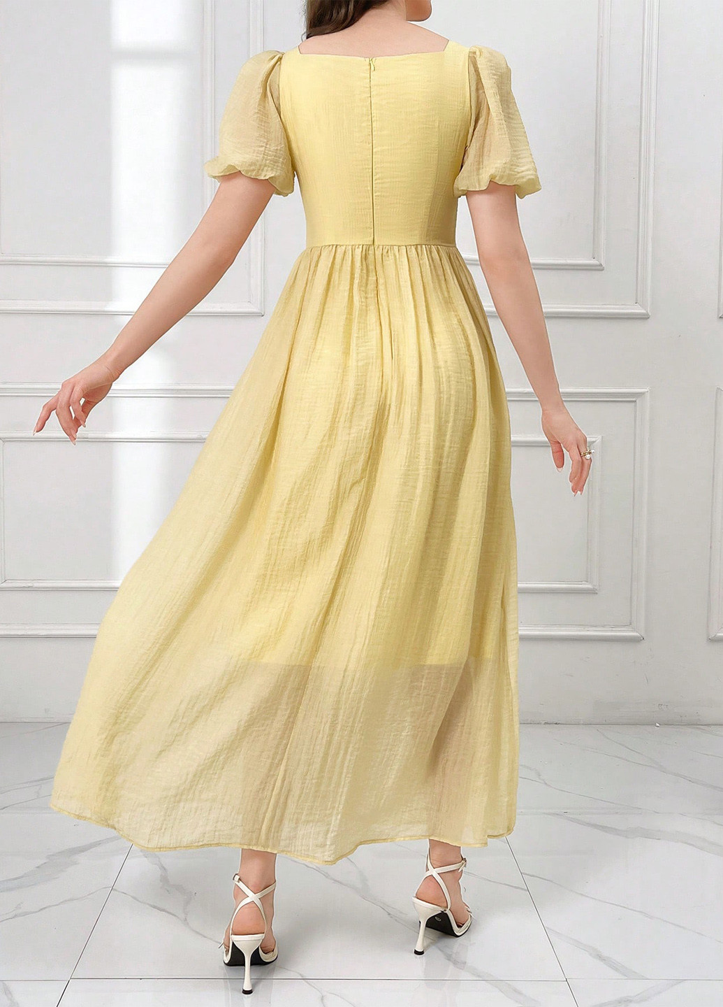 Гірчична кежуал сукня SHEIN однотонна