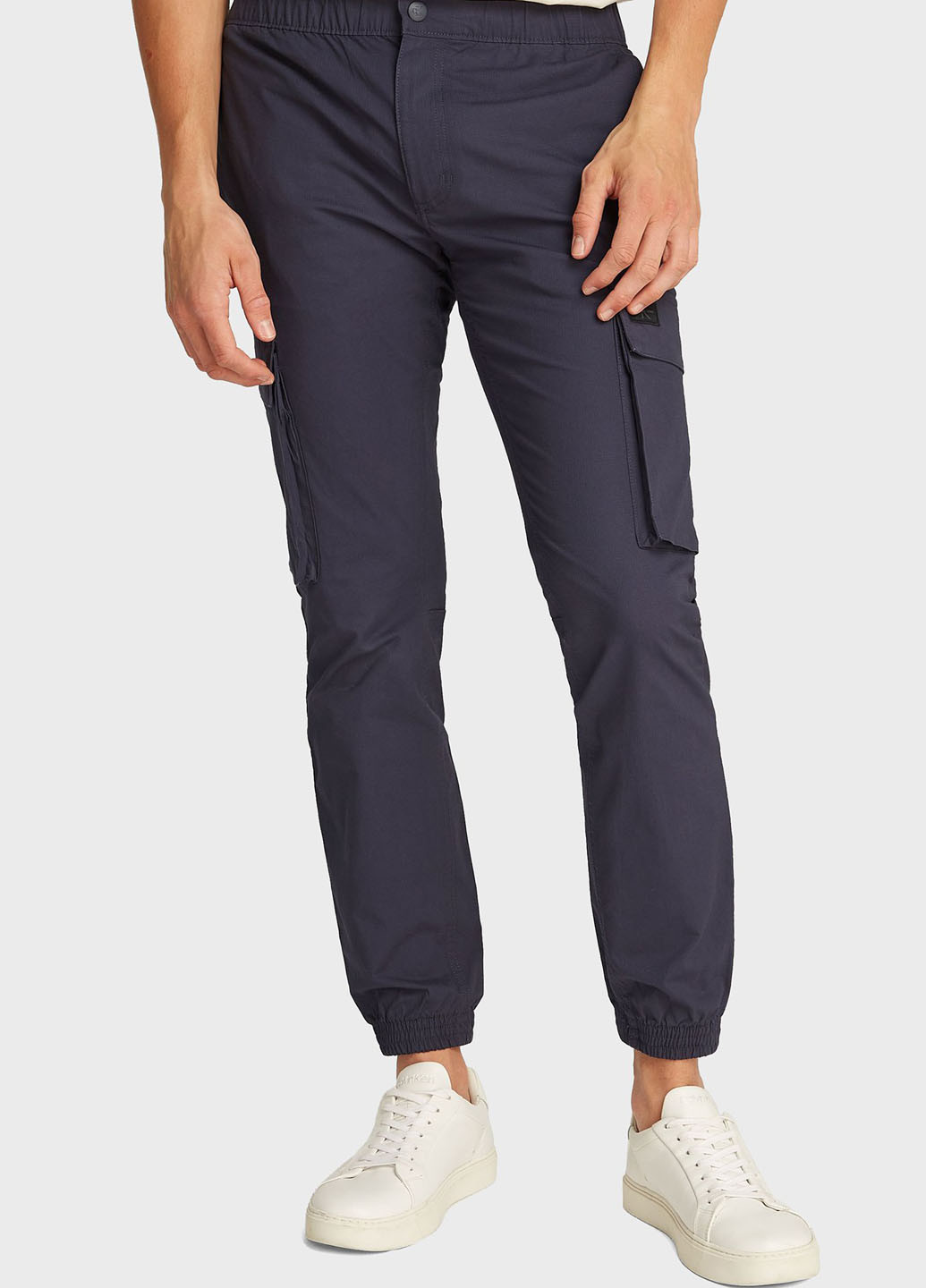 Серо-синие кэжуал демисезонные карго брюки Calvin Klein Jeans