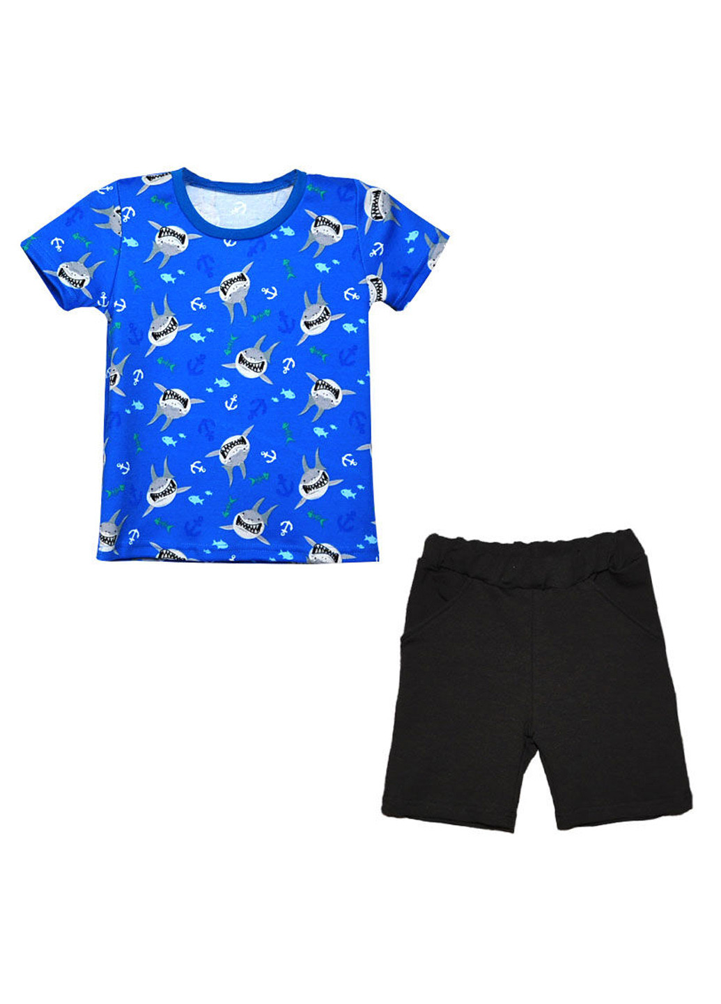 Синий летний комплект (футболка, шорты) Blanka