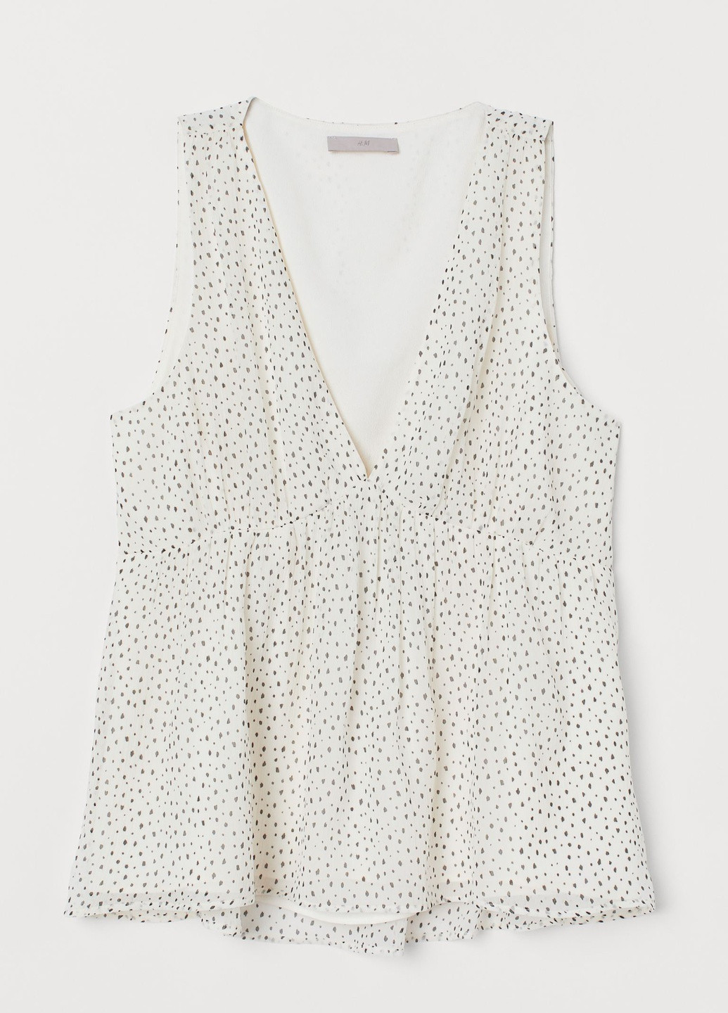 Белая блузка из жатой ткани H&M
