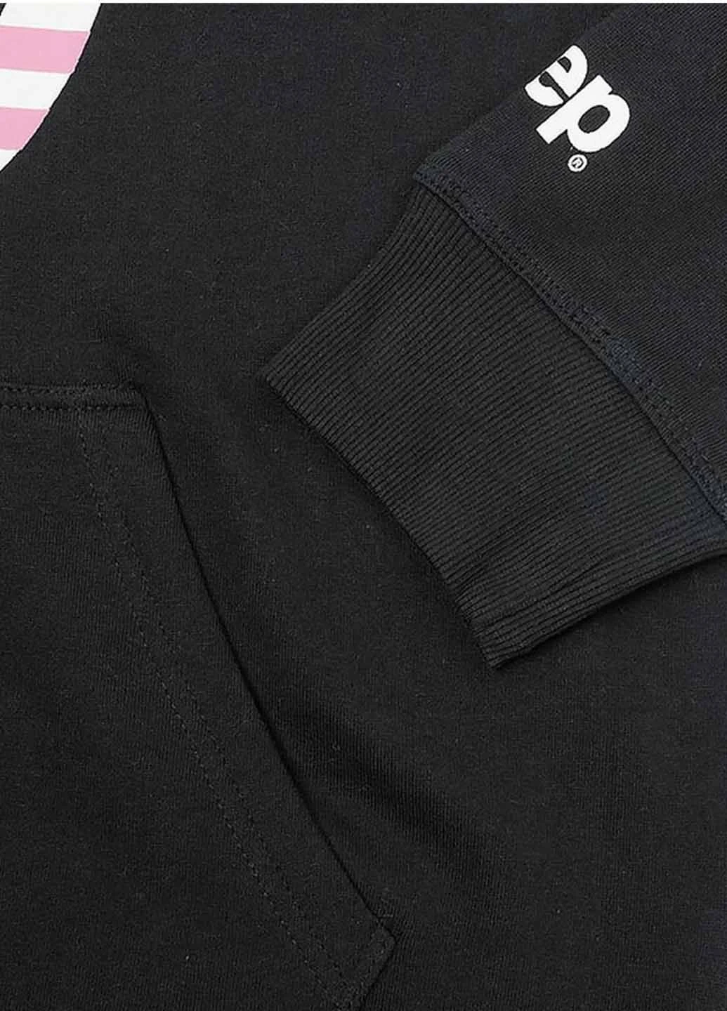 Худи O102608-B000 Jeep Hooded Oversize Sweatshirt Star Striped Print Black (367037997)