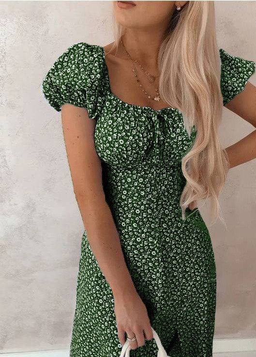 Темно-зеленое платье popluzhnaya
