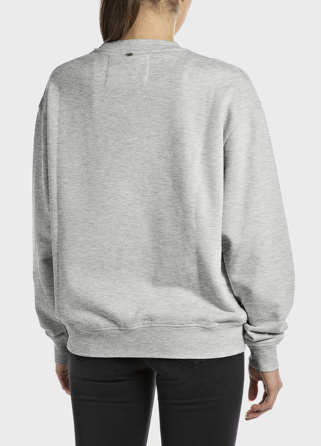 Світло-сірий світшот Replay логотип без декору (314984381)