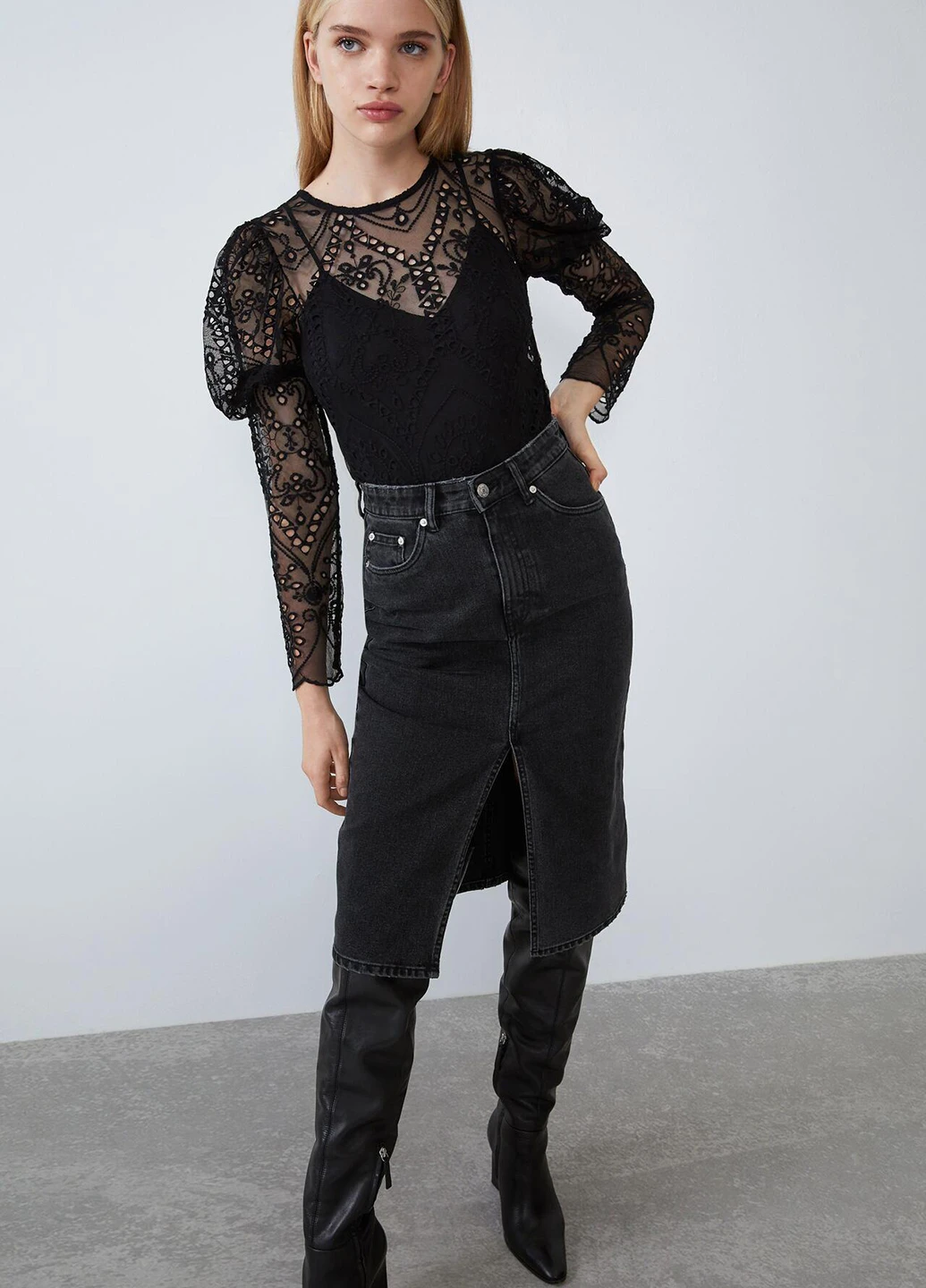 Чёрная блуза Zara
