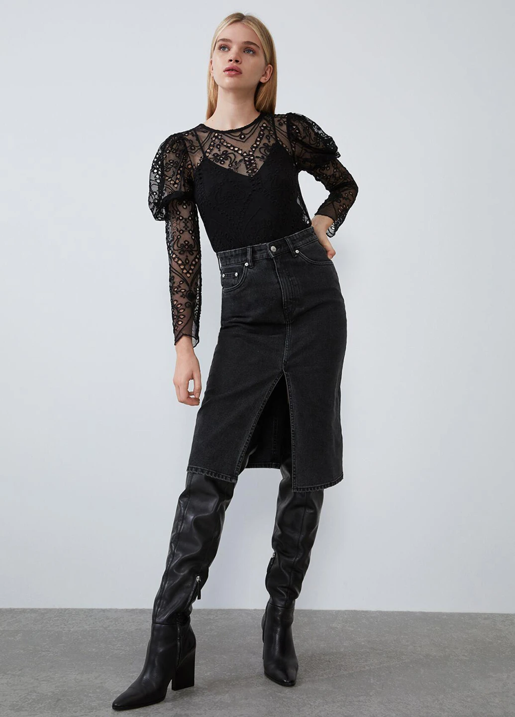 Чёрная блуза Zara