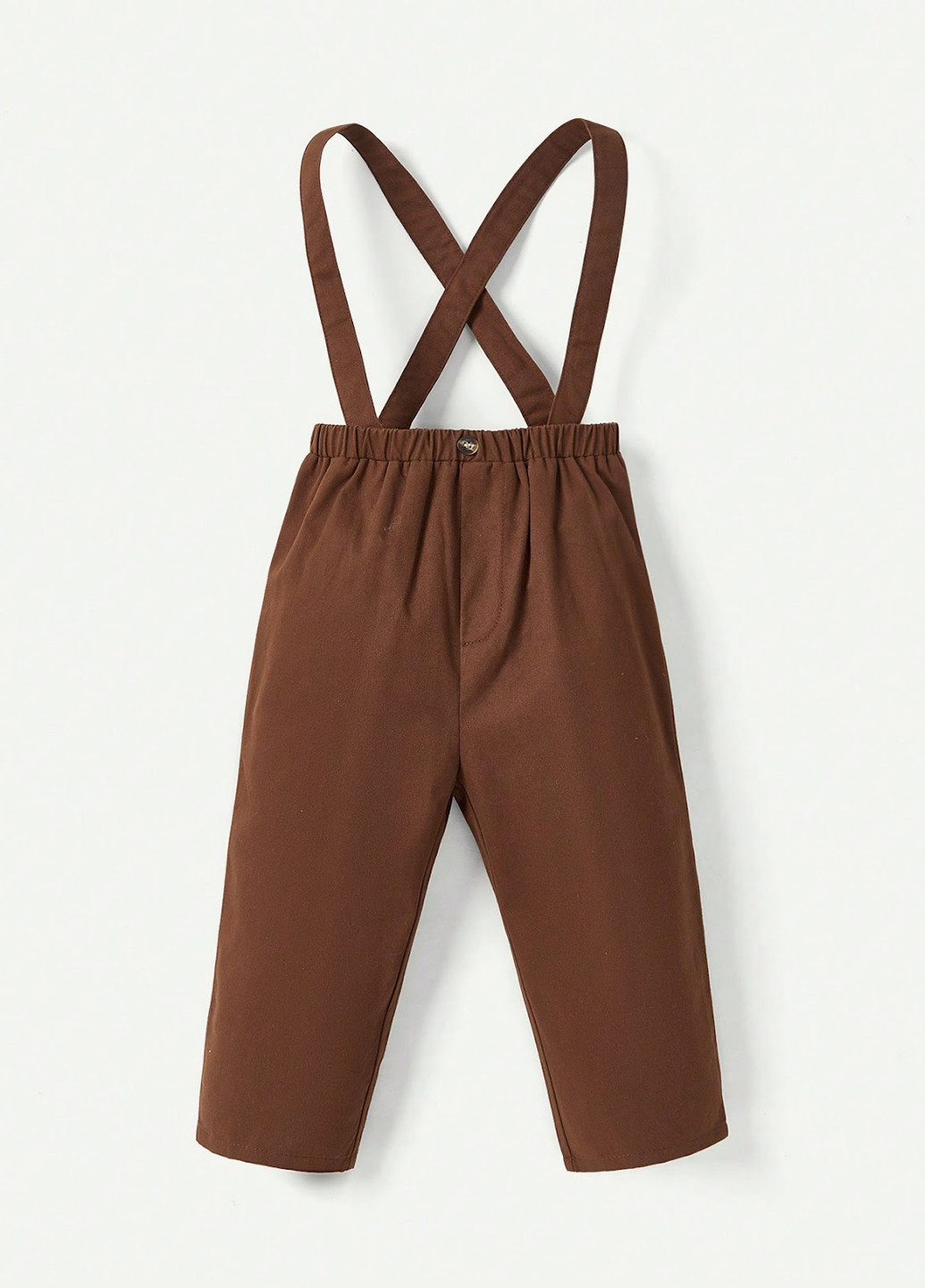 Коричневий демісезонний комплект (сорочка, комбінезон, метелик) SHEIN