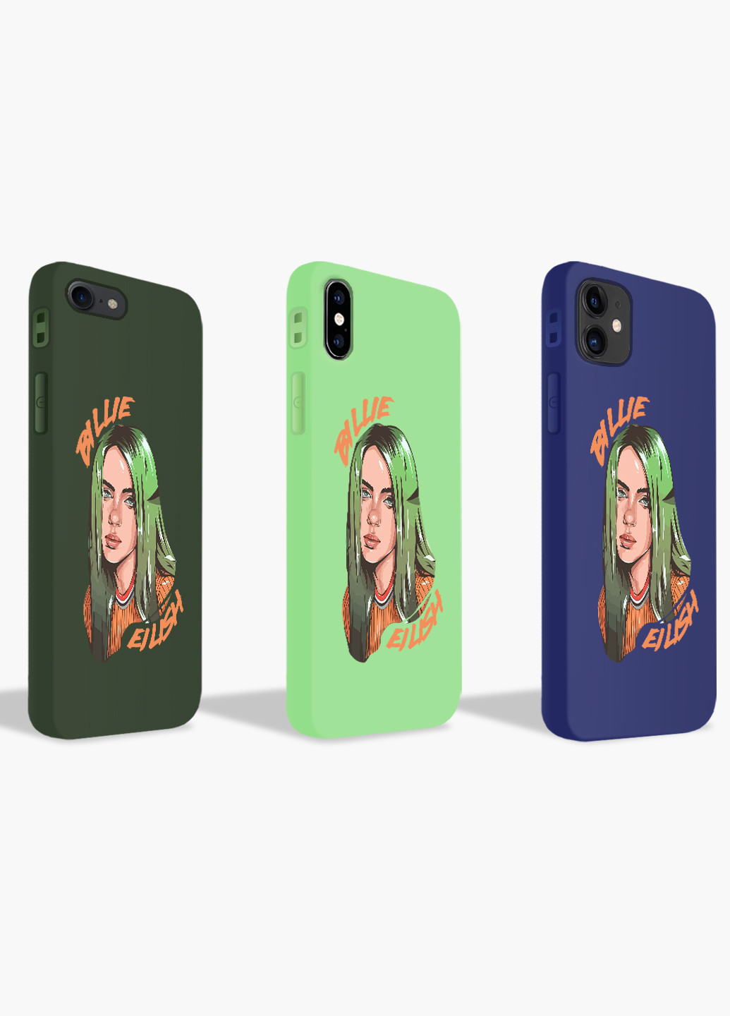 Чехол силиконовый Apple Iphone X Билли Айлиш (Billie Eilish) (6129-1599) MobiPrint (219534563)