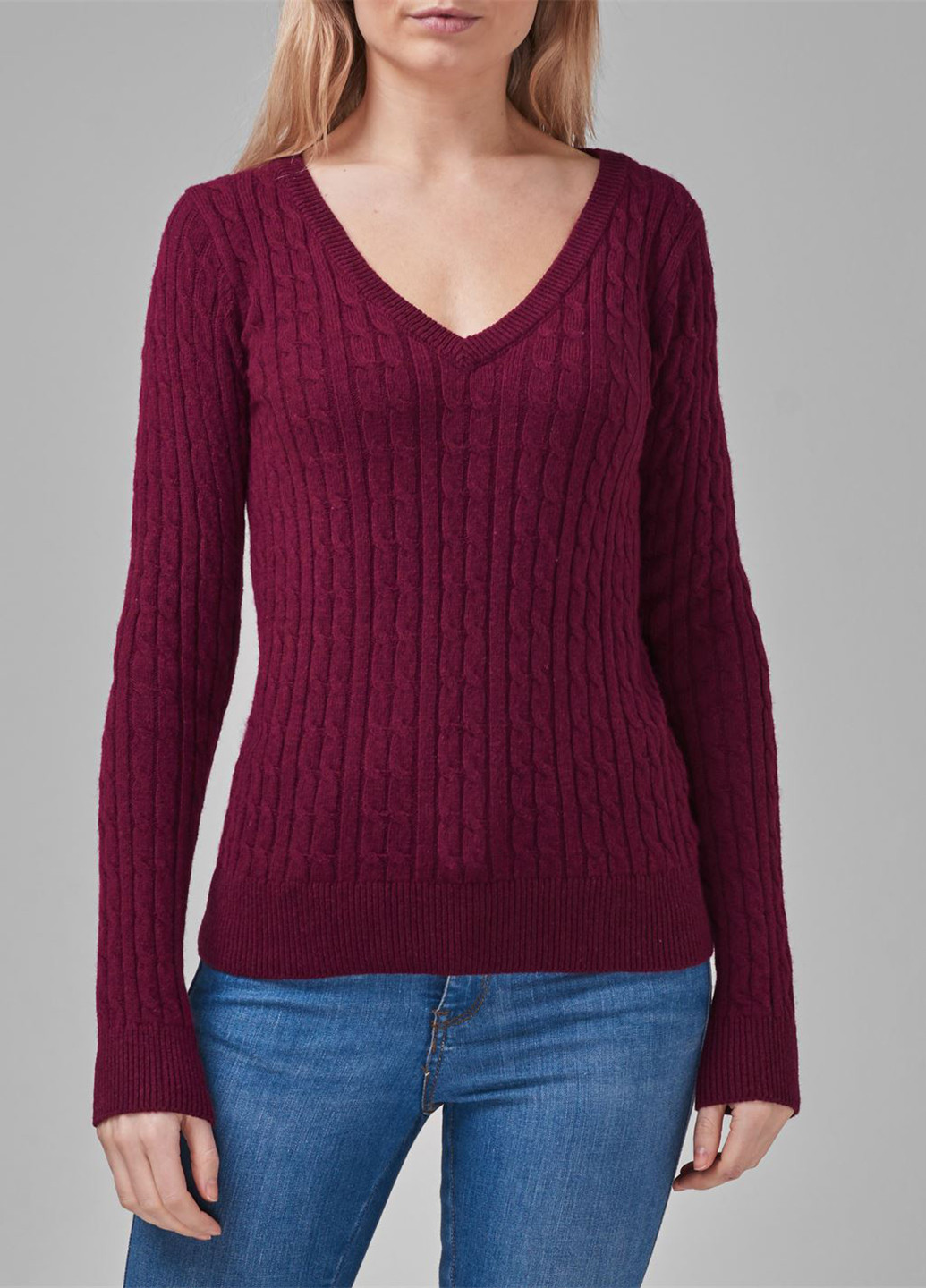 Бордовий демісезонний пуловер пуловер Jack Wills