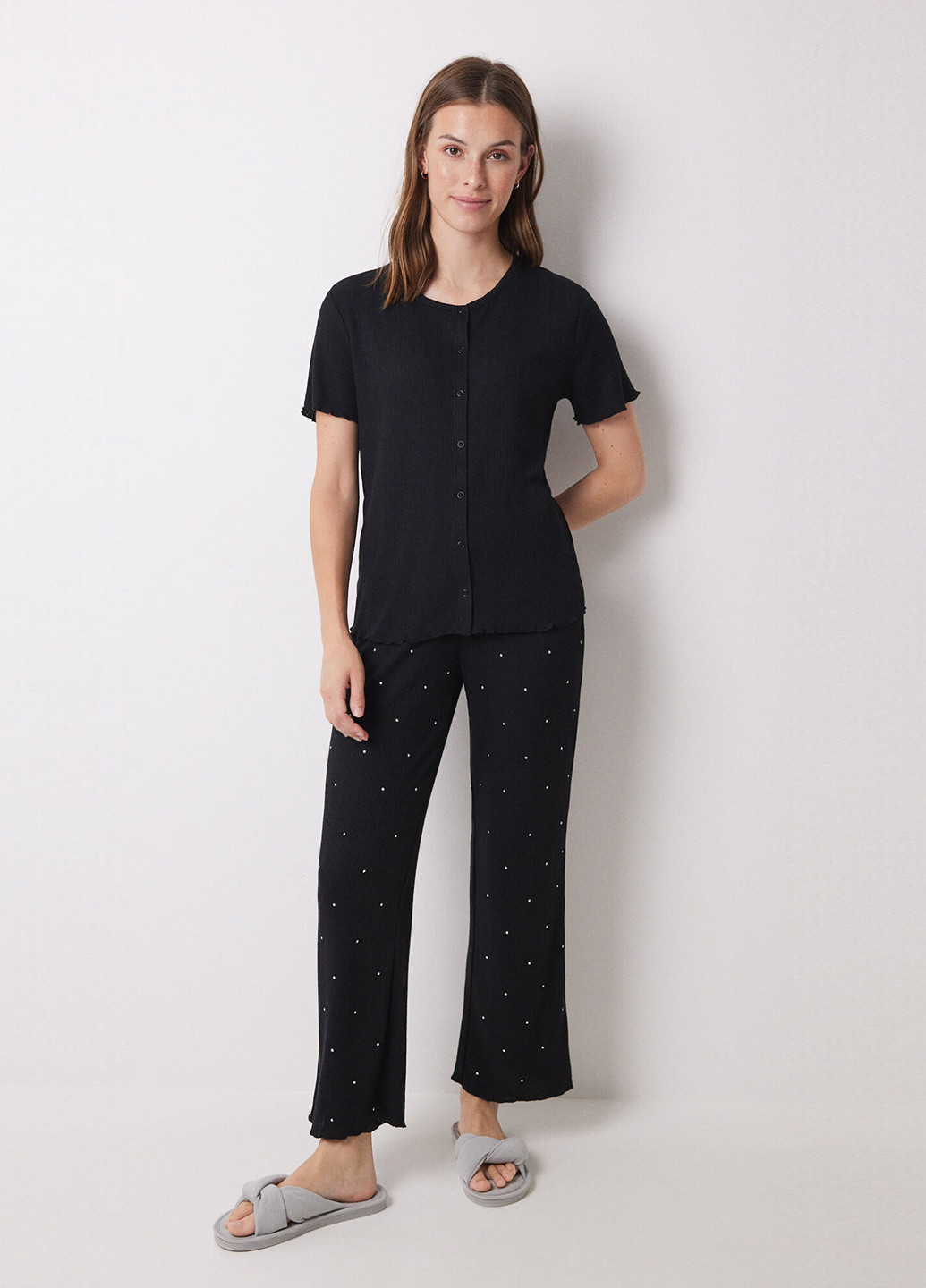 Черная всесезон пижама (футболка, брюки) футболка + брюки Women'secret