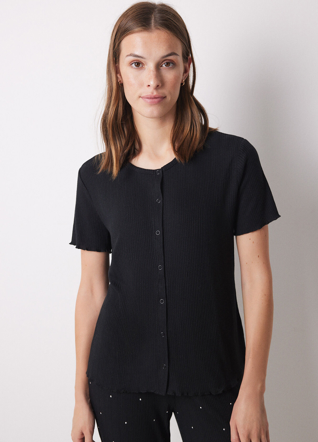 Черная всесезон пижама (футболка, брюки) футболка + брюки Women'secret