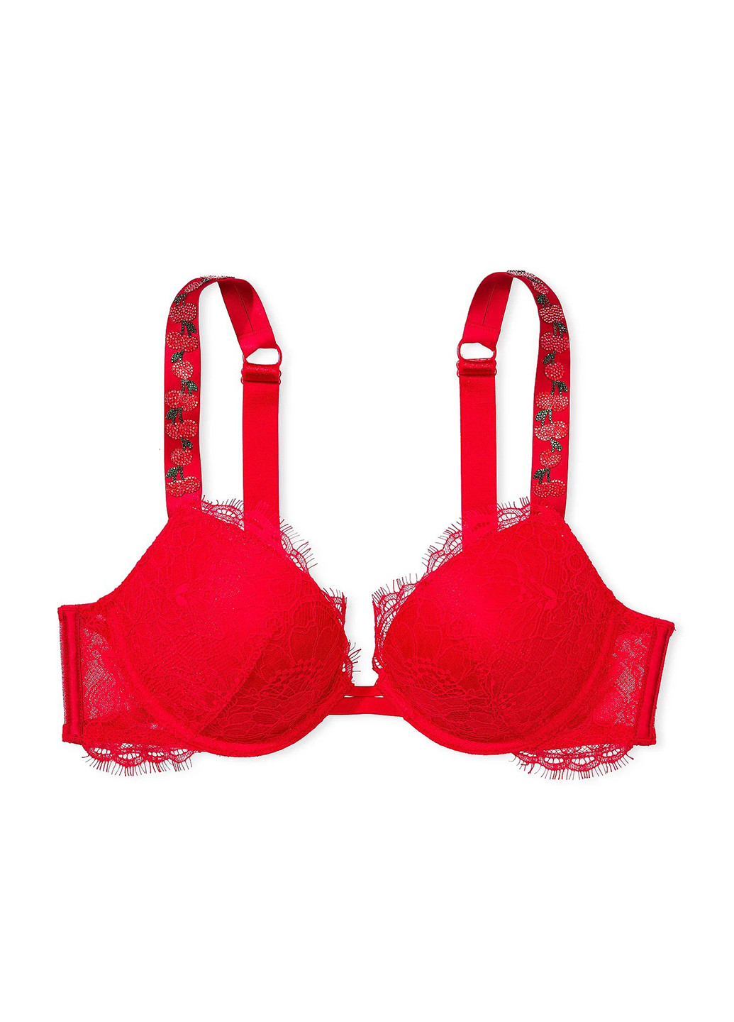 Красный демисезонный комплект (бюстгальтер, пояс, трусики) Victoria's Secret