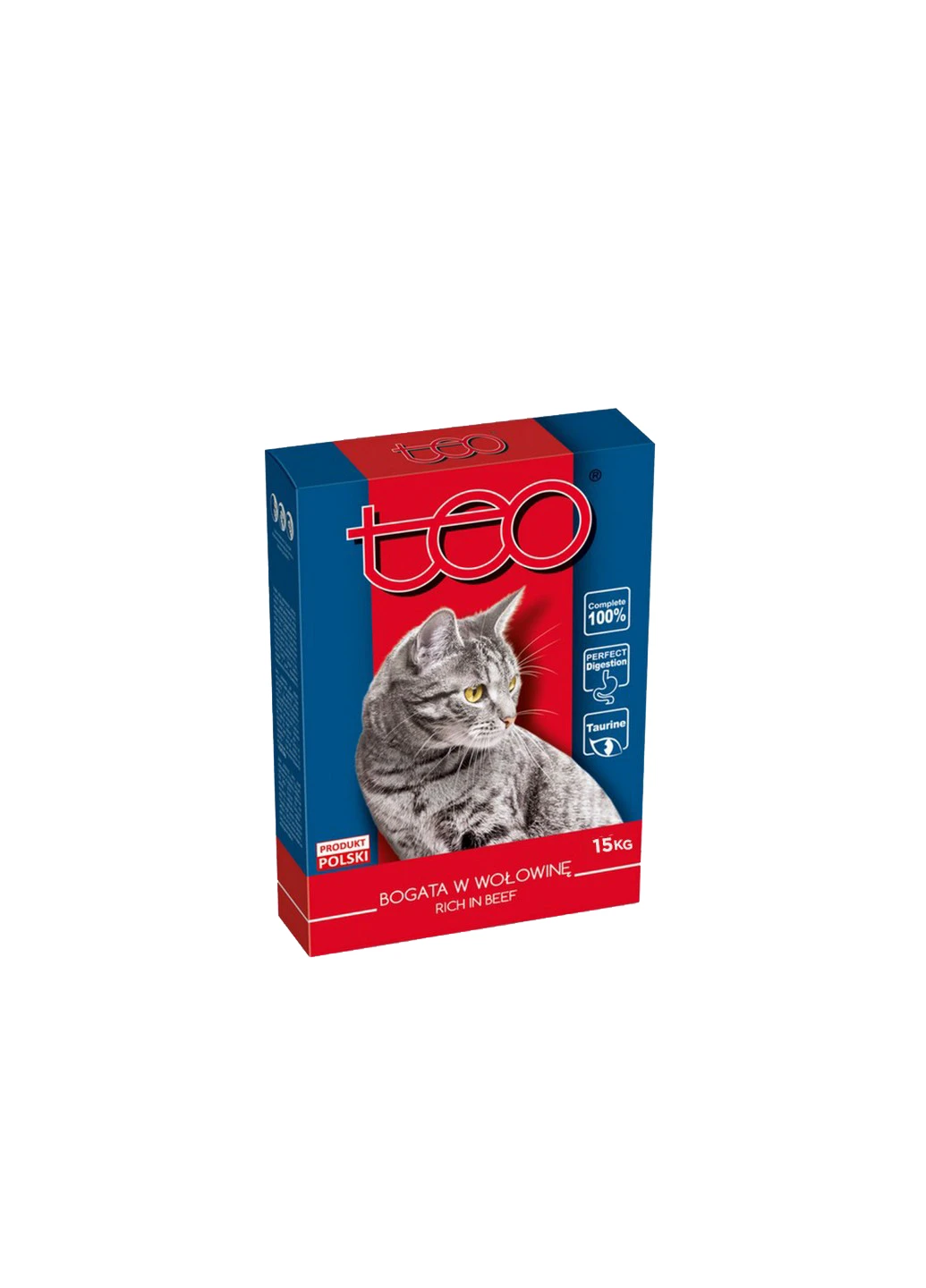 Корм сухой для котов с говядиной ТЕО, 15 кг TEO (193220513)