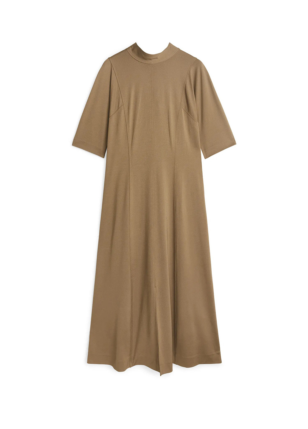 Темно-бежева кежуал сукня а-силует Arket однотонна