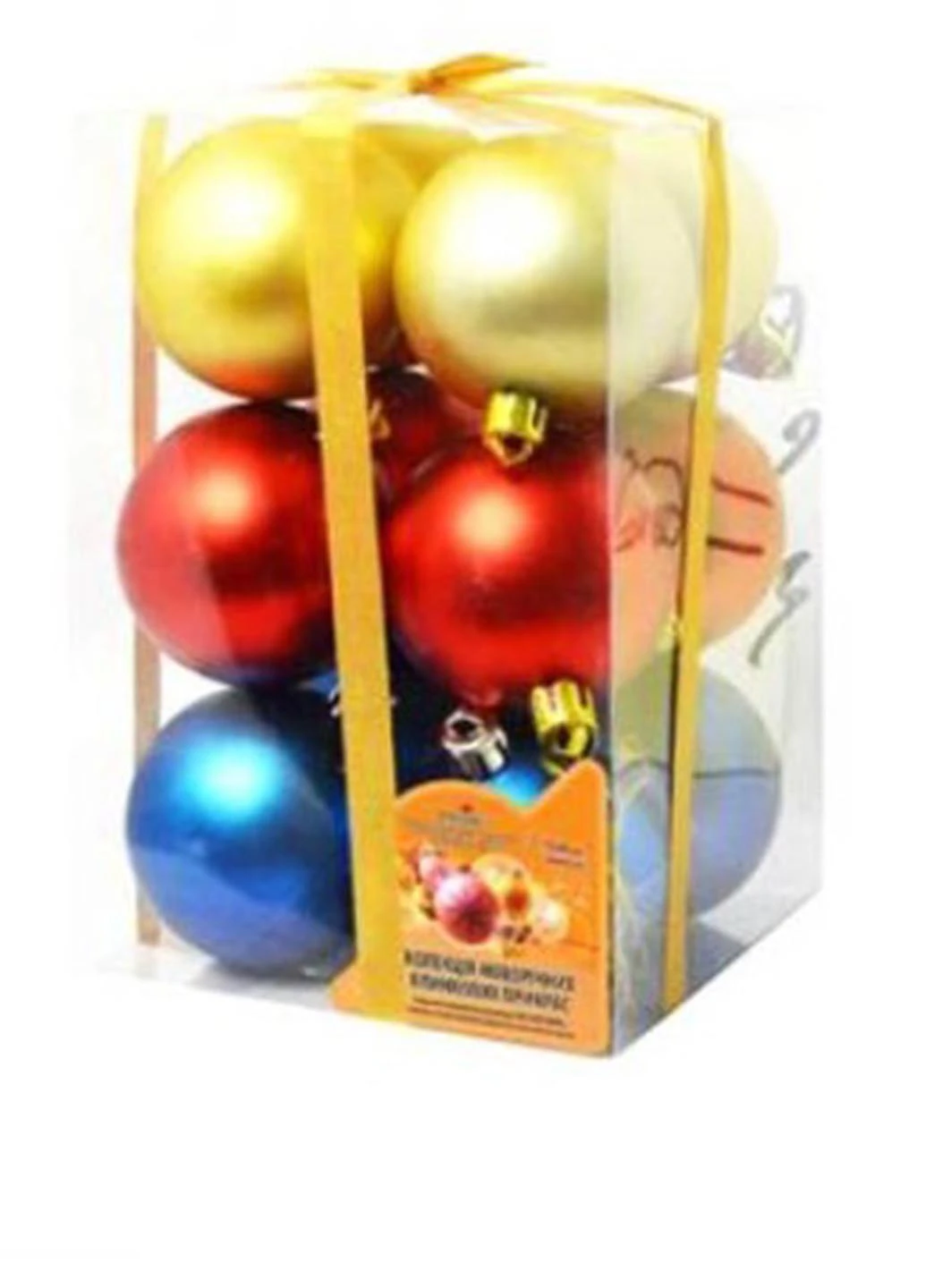 Новорічні прикраси (12 шт.), 6 см New Year (200700102)