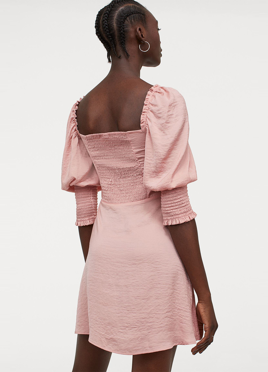 Рожева кежуал плаття, сукня H&M однотонна