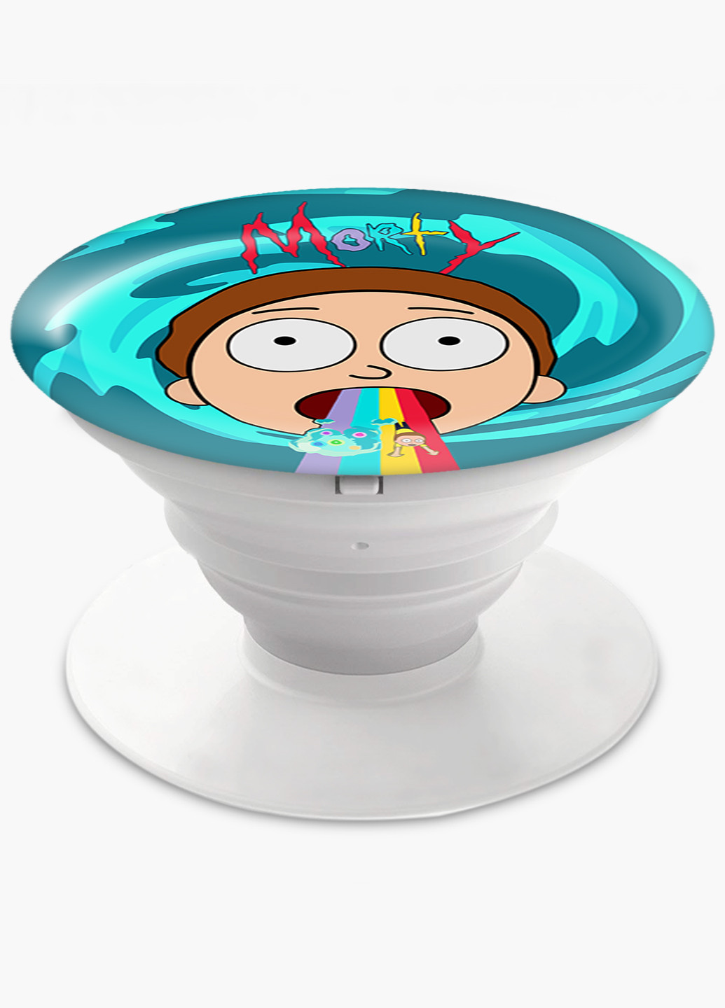 Попсокет (Popsockets) тримач для смартфону Рік Санчез і Морті Сміт Рік і Морті (Rick and Morty) (8754-2946) Чорний MobiPrint (229014741)