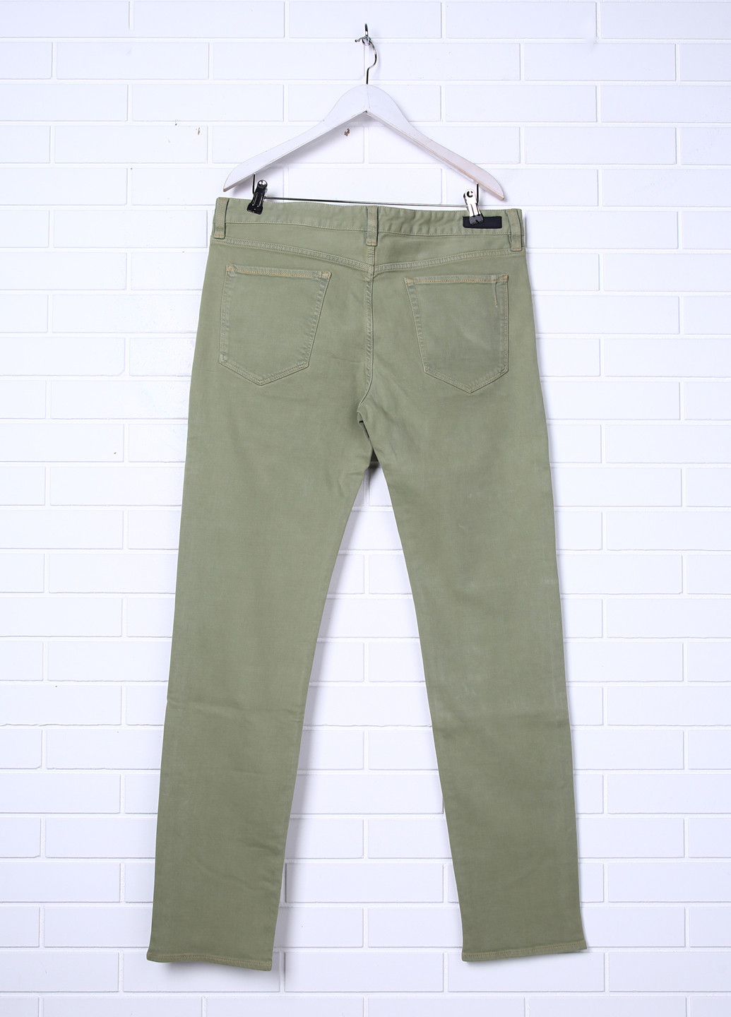 Бледно-зеленые демисезонные зауженные джинсы Geox