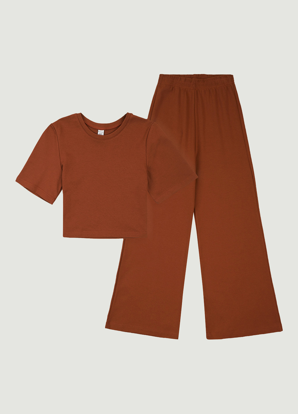 Коричневый летний комплект (топ, брюки) Garnamama
