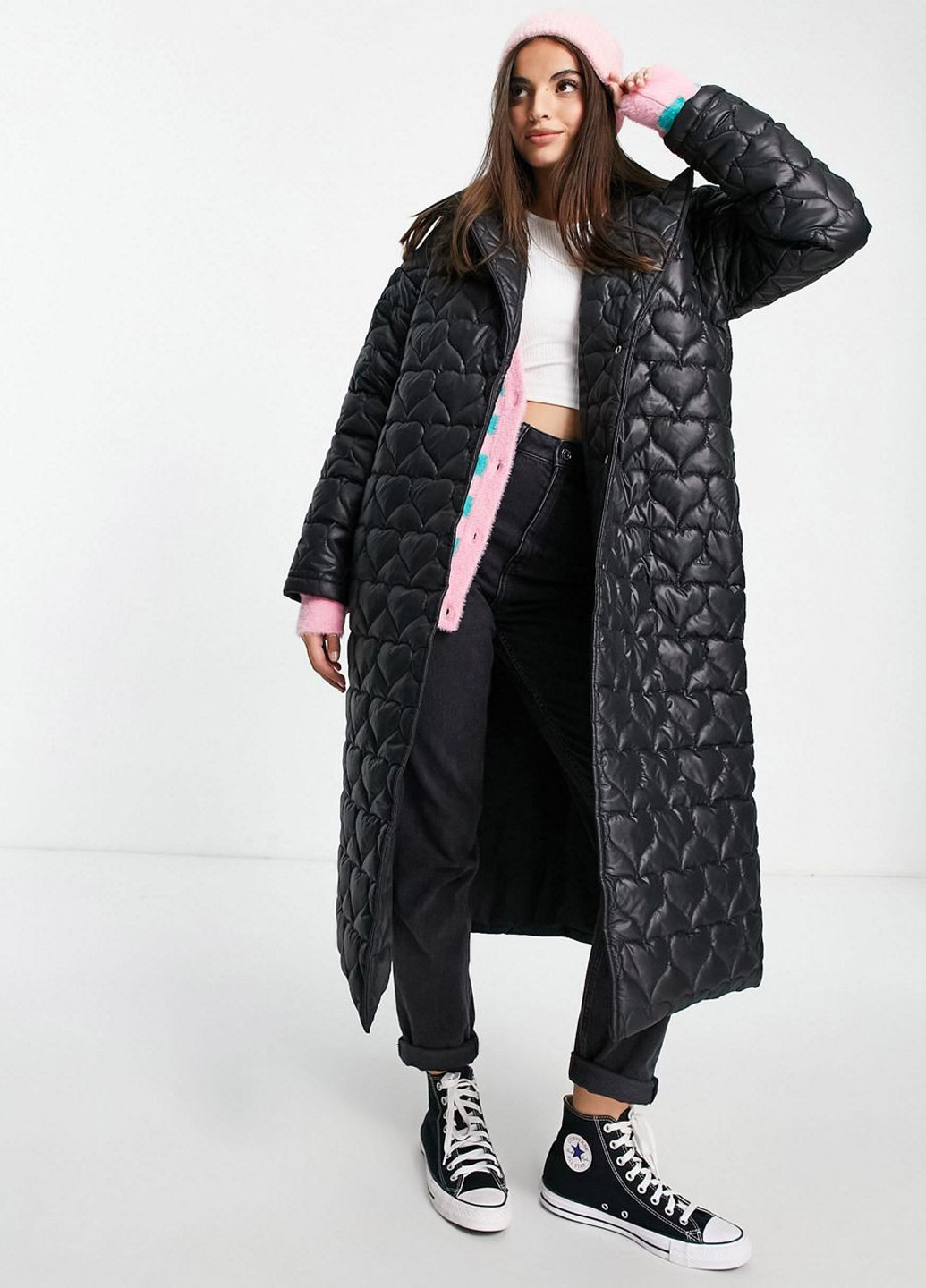 Чорна демісезонна куртка куртка-пальто Asos