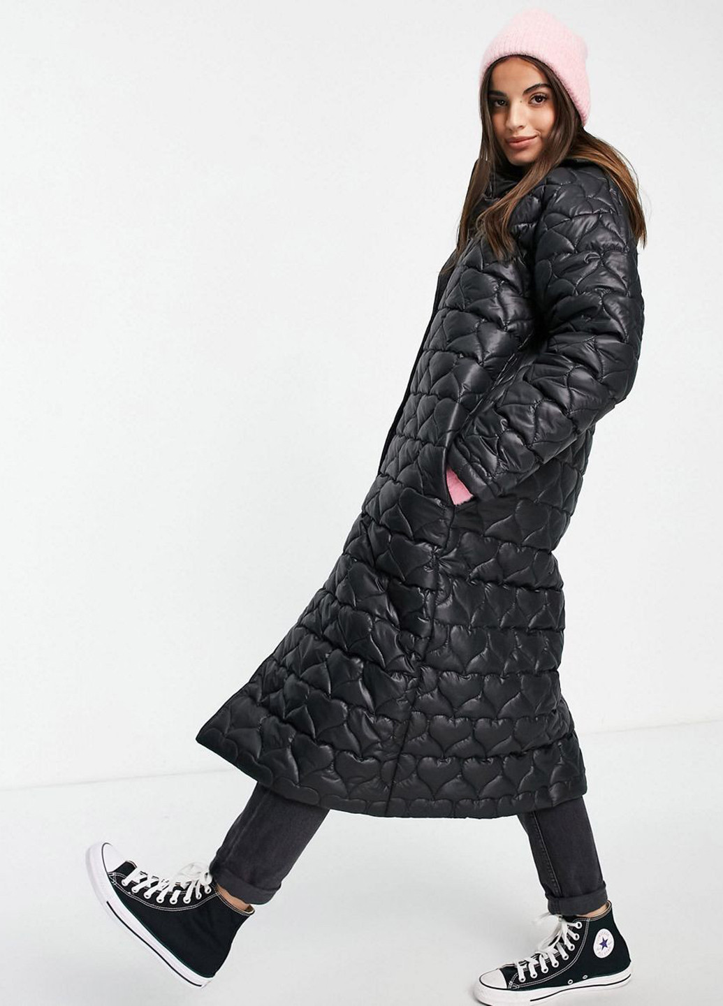 Чорна демісезонна куртка куртка-пальто Asos