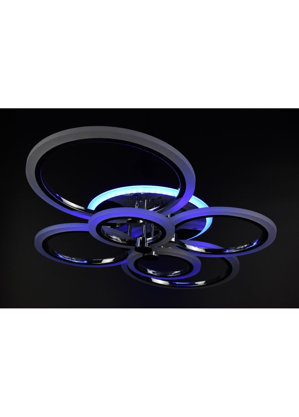 Люстра стельова LED з пультом A2374/6-RGB-ch Хром 11х57х77 див. Sunnysky (253629121)