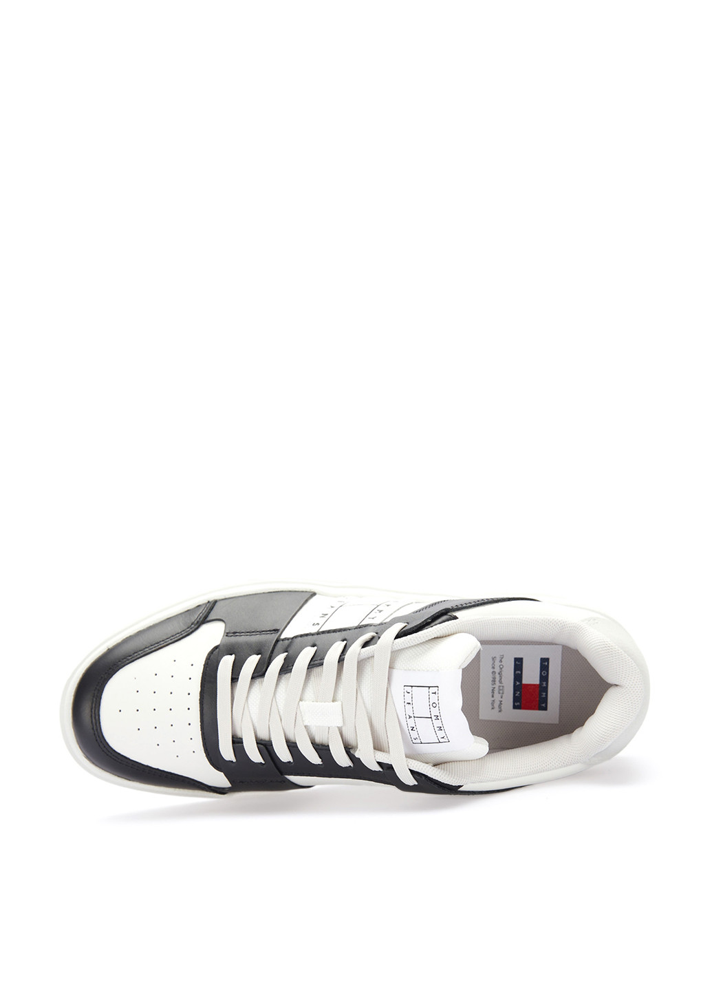 Черно-белые демисезонные кроссовки Tommy Hilfiger THE BROOKLYN LEATHER