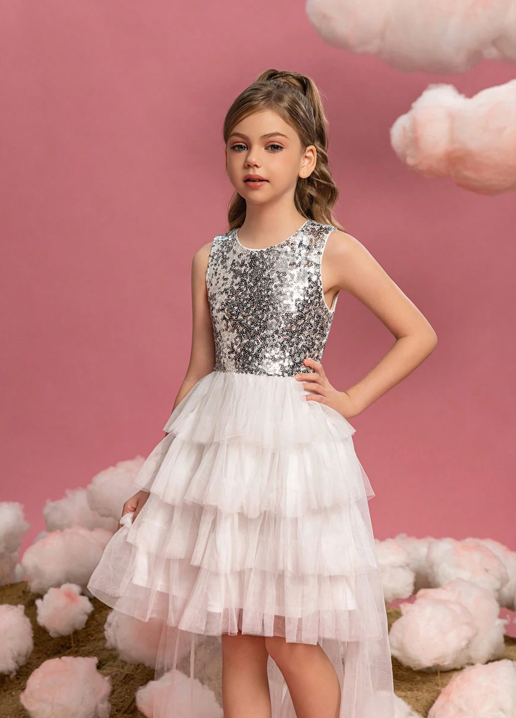 Серебряное платье SHEIN (340672860)