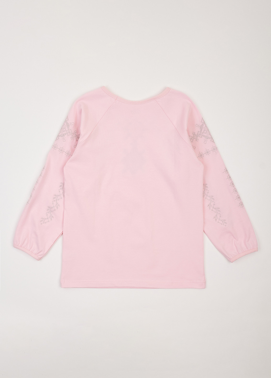 Розовая вышиванка Фламинго узор однотонный стрейч кулир, хлопок (303403285)