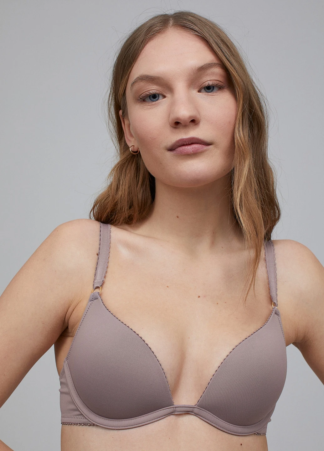 Бежевий бюстгальтер,какао, H&M