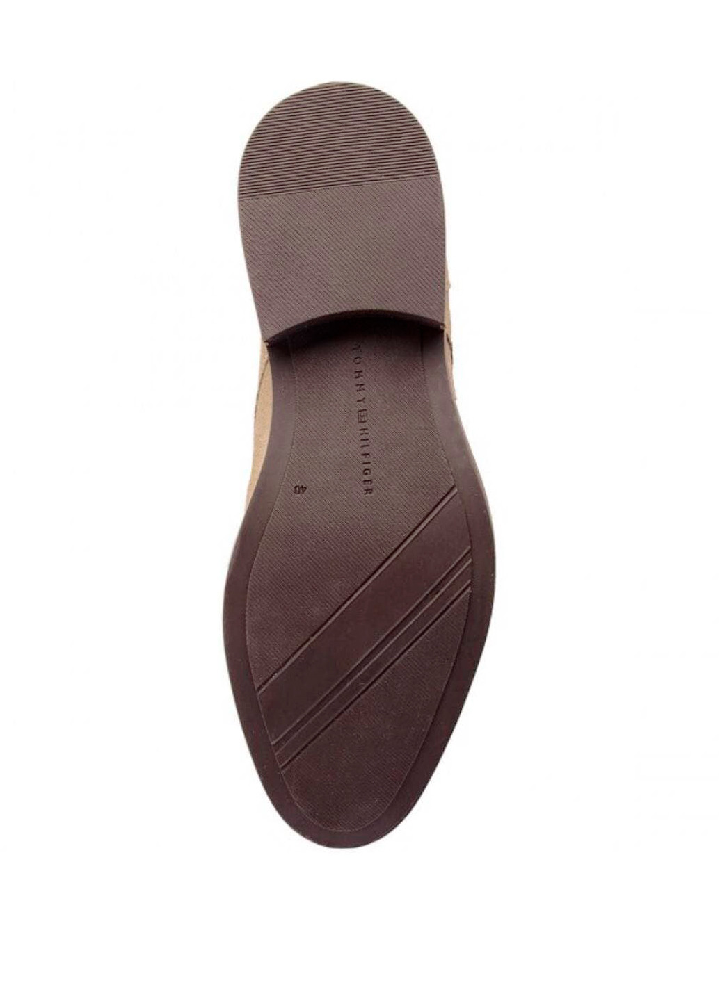 Песочные классические замшевые туфли Tommy Hilfiger на шнурках