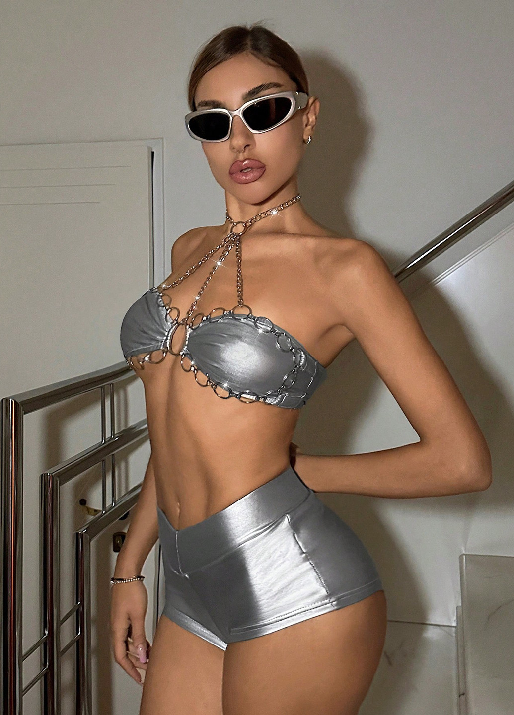 Костюм (топ, шорты) SHEIN (337833924)