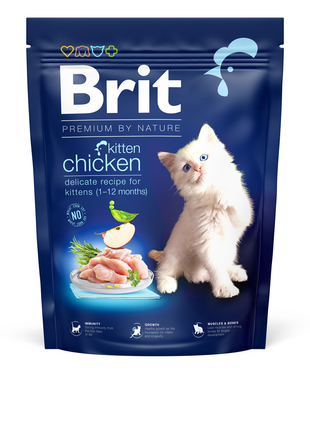 Сухий корм Cat Kitten з куркою, 300 г Brit Premium (252461487)