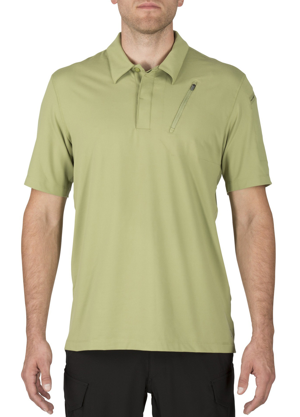 Оливково-зеленая футболка-поло для мужчин 5.11 однотонная