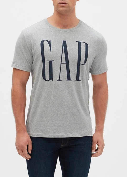 Сіра футболка Gap 499630 light gray marl