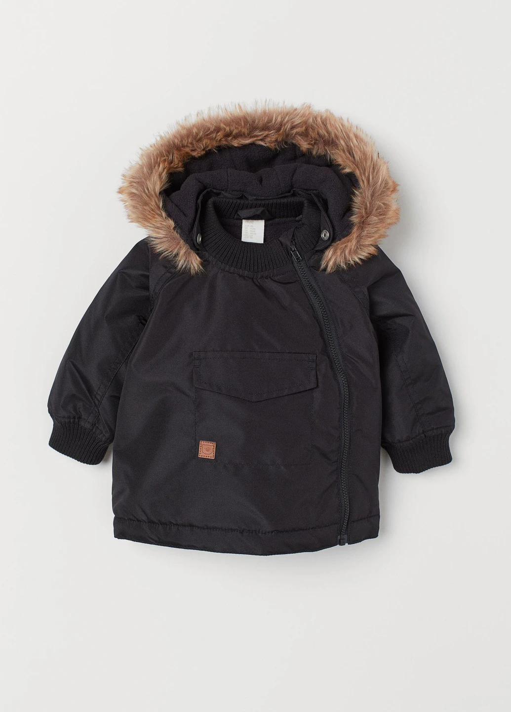 Черная куртка зима,чорний, H&M