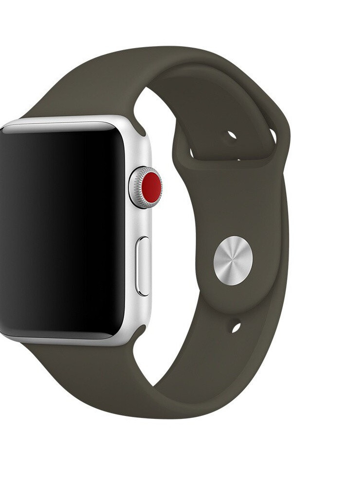 Ремінець Sport Band для Apple Watch 42 / 44mm силіконовий оливковий спортивний size (s) Series 5 4 3 2 1 Olive ARM (222374794)