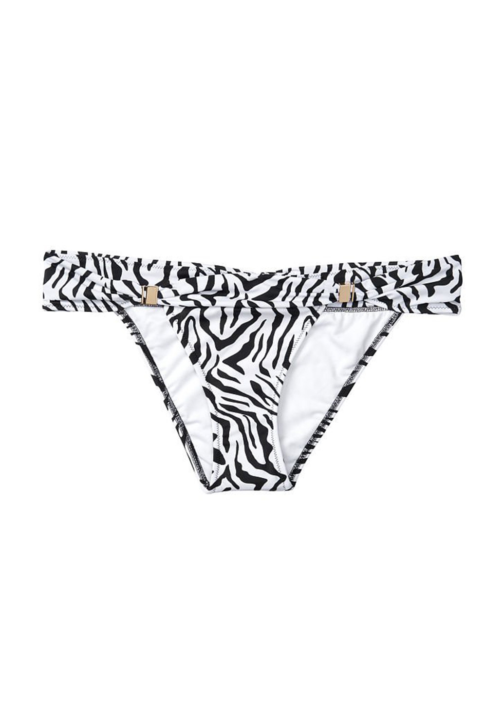 Черно-белый летний купальник (лиф, трусы) раздельный, бандо Victoria's Secret