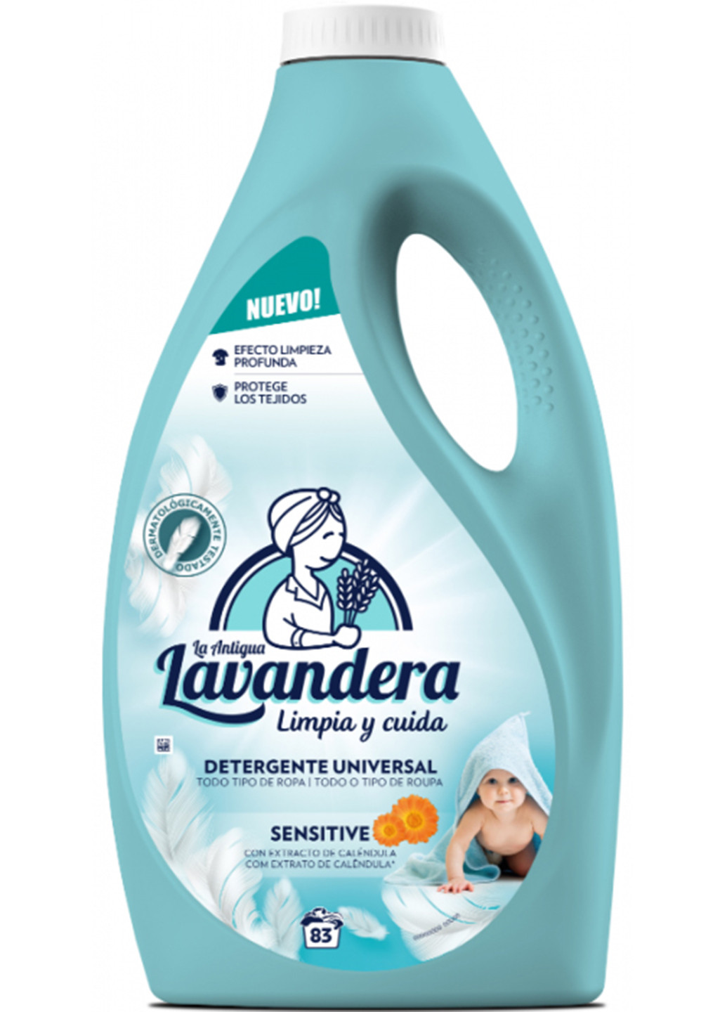 Гель для прання дитячої білизни Sensitive, 2.49 л 83 прання La Antigua Lavandera (254868667)