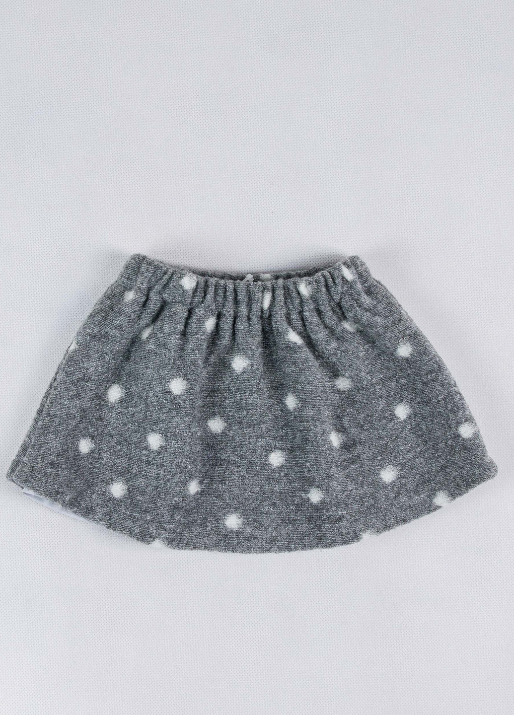 Серая кэжуал в горошек юбка United Colors of Benetton клешированная